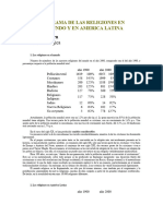 Panorama de Las Religiones en El Mundo y en America Latina