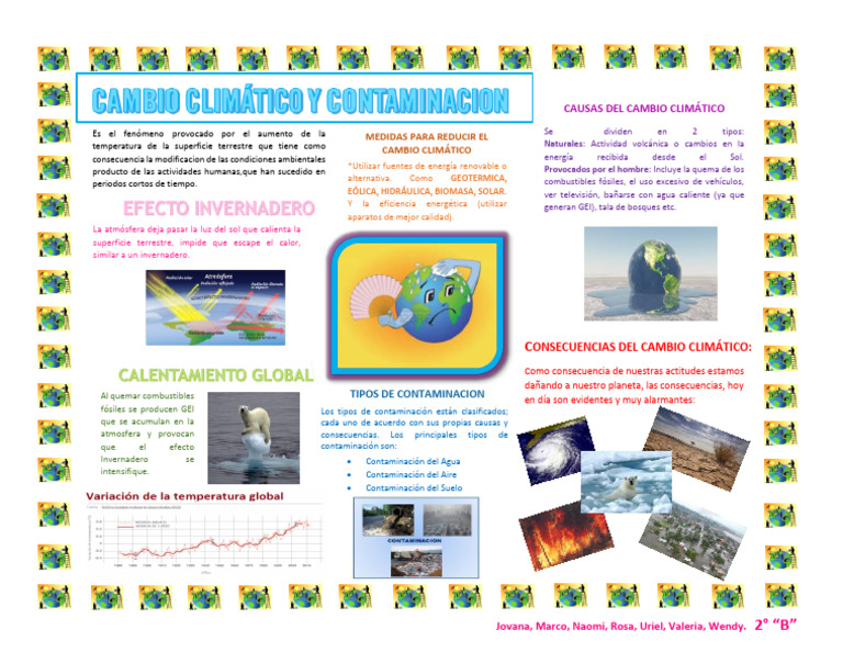 Causas y Consecuencias del Calentamiento Global | PDF | Contaminación ...