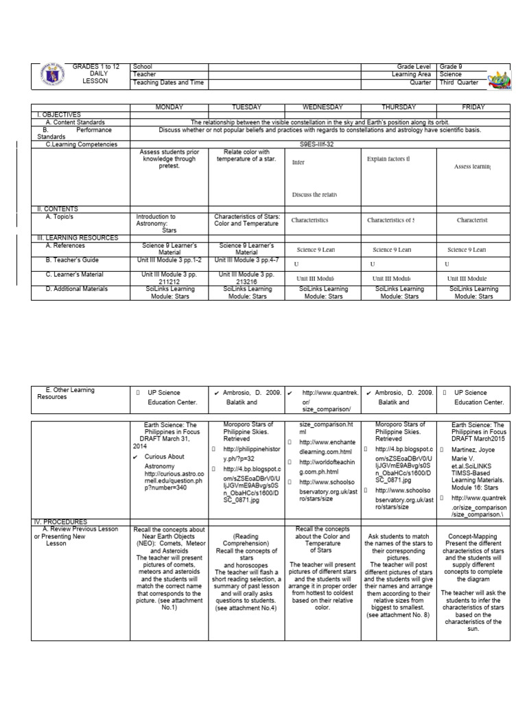3RD Mod. Part 1 DLL 3RD QRTR G9 | PDF | Learning | Differentiated ...