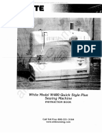 White W480 Sewing Machine Instruction Manual