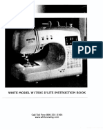 White W1750C Sewing Machine Instruction Manual