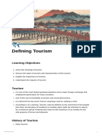 Defining Tourism