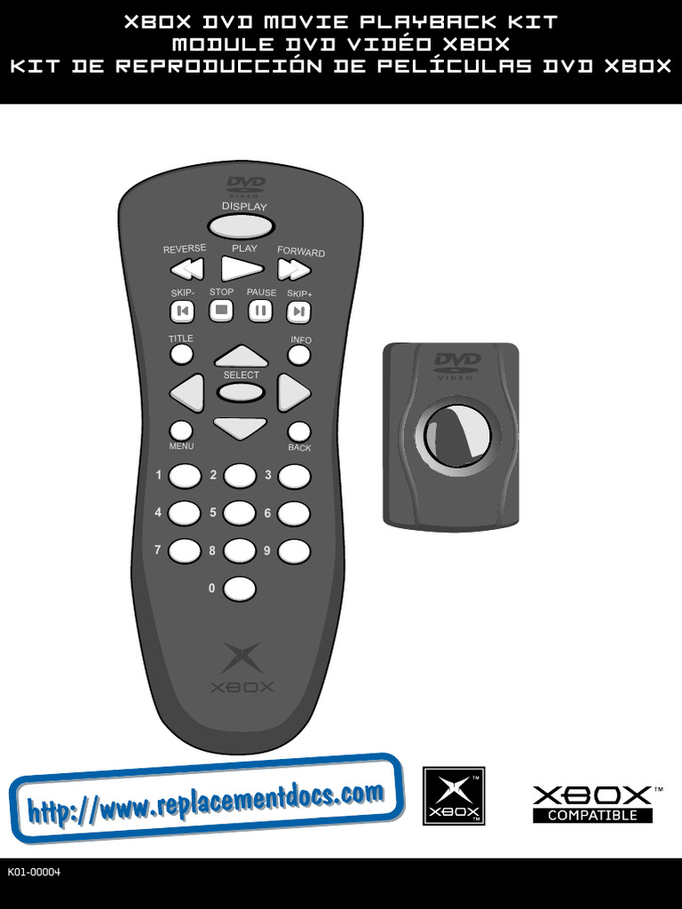 XBox DVD Movie Playback Kit (2001) PDF Xbox (Console) Trademark