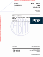 ISO 10545-16 de 07.2020 - Placas Cerâmicas - Parte 16 Determinação de Pequenas Diferenças de Cor