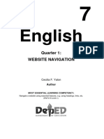 English: Quarter 1: Website Navigation