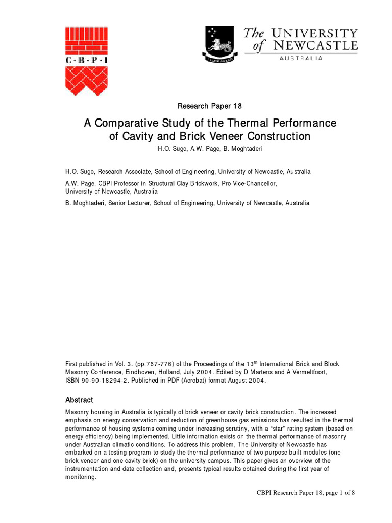 Thermal Performance of Brick Housing | PDF | Thermocouple | Heat Transfer