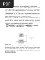 Computer Organization and Functional Units of Digital System