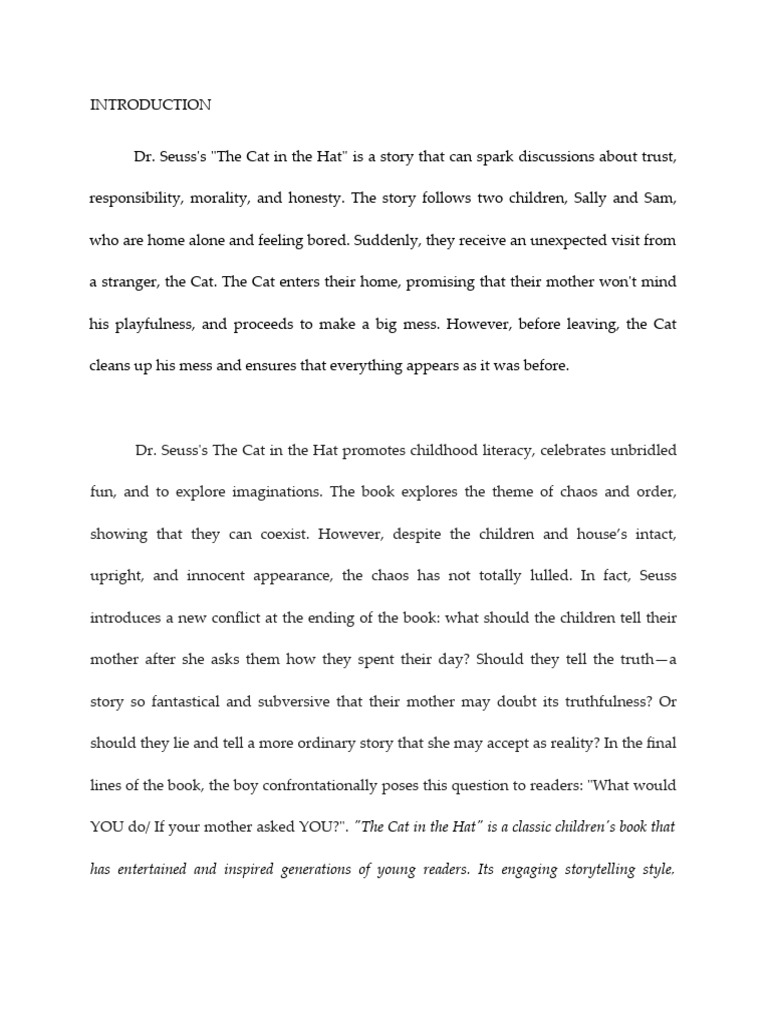 The Cat In The Hat Pdf Free