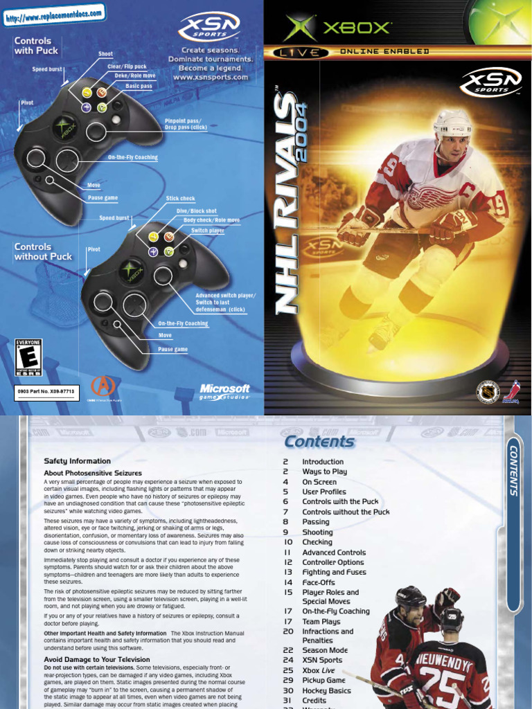NHL Rivals 2004 (2003) | PDF | Ice Hockey | Sports