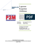 Laporan - Abdimas PLJ 2023 Pelatiha ISO 9001 Dan Audit Internal ISO 19011