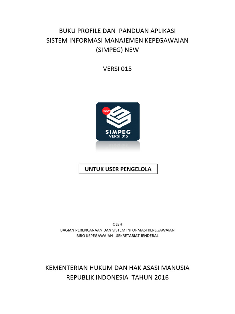 Panduan SIMPEG New 015 Kemenkumham | PDF