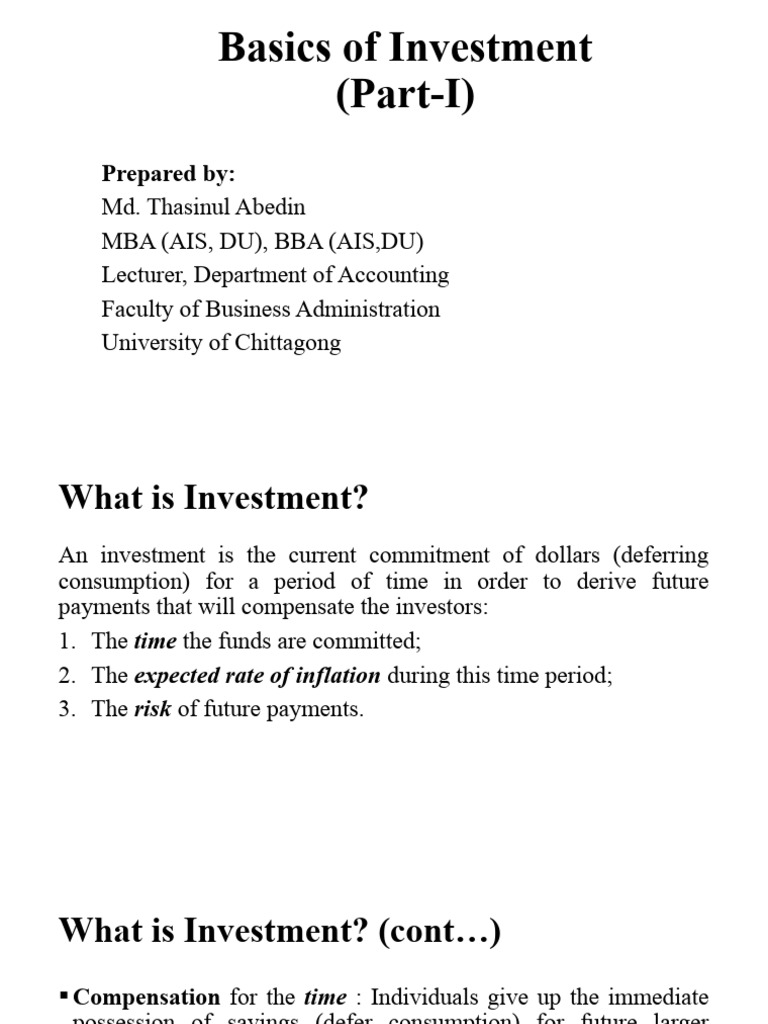 Investment Basics and Strategies Explained | PDF | Investing | Asset ...