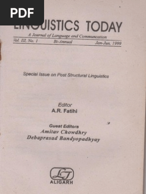  “Modern Linguistics: An Obituary”