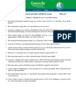 Mechanical Kinetic and Potential Problems