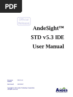 AndeSight STD v5.3 IDE User Manual UM271 V1.0