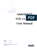 AndeSight STD v5.3 IDE User Manual UM271 V1.0