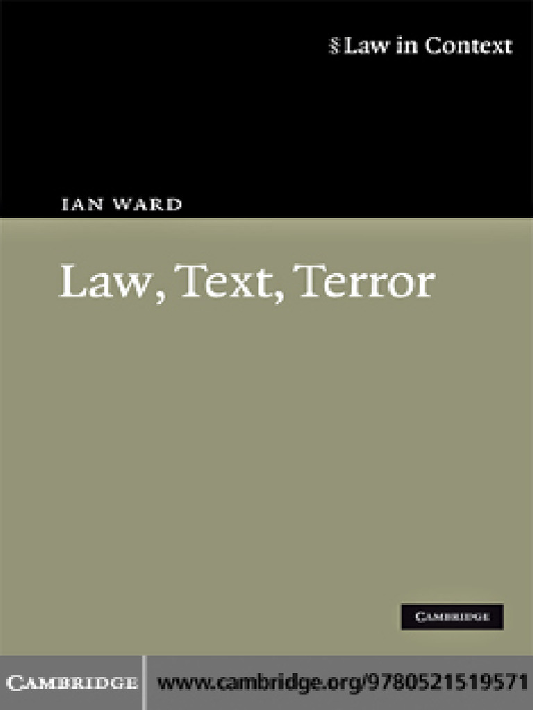 Ian Ward Law, Text, Terror | PDF | September 11 Attacks | War On Terror