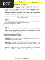 CCS375 Web Technologies Lecture Notes 1