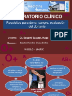 Requisitos para Donar Sangre, Evaluación Del Donante