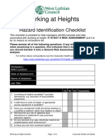 Hazard Identification Checklist - Working at Height