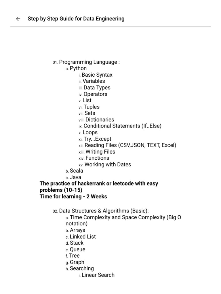 Step by step guide for data engineering pdf apache spark computing