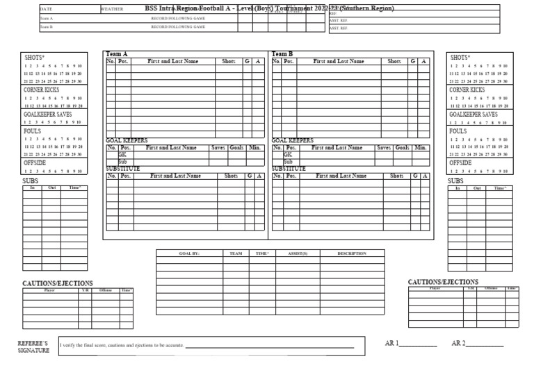 BSS Intra Region Football A | PDF | Association Football Seasons ...