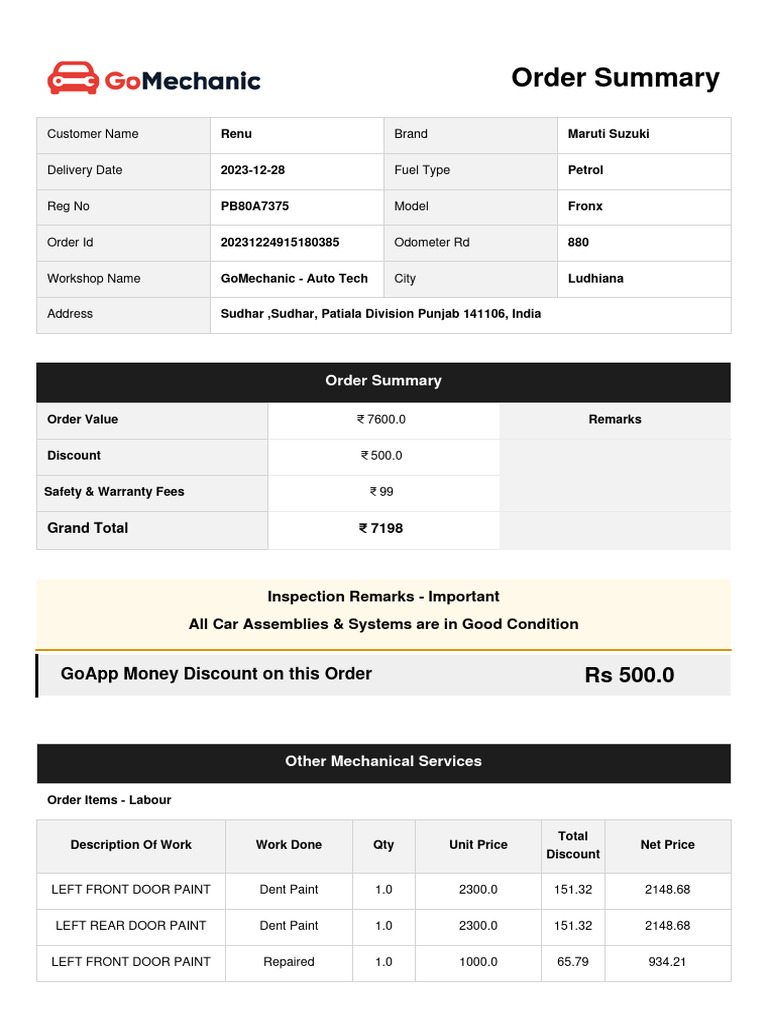 Maruti Suzuki Fronx Service Schedule Pdf Download India