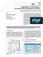 NTP - 1055 - Seguridad en El Laboratorio Utilizacion de Vitrinas de Recirculación Con Filtro