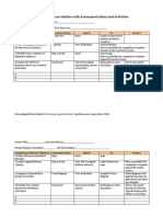 Form 6.3: Course Outline With Assessment Ideas and Activities