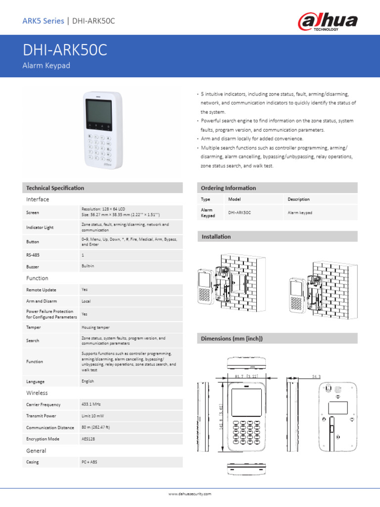 English Version DHI-ARK50C | Download Free PDF | Communication ...