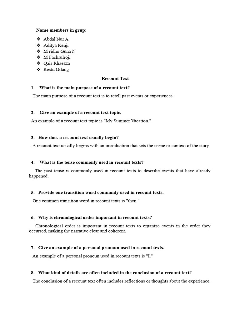 Recount Text Aammqr | PDF