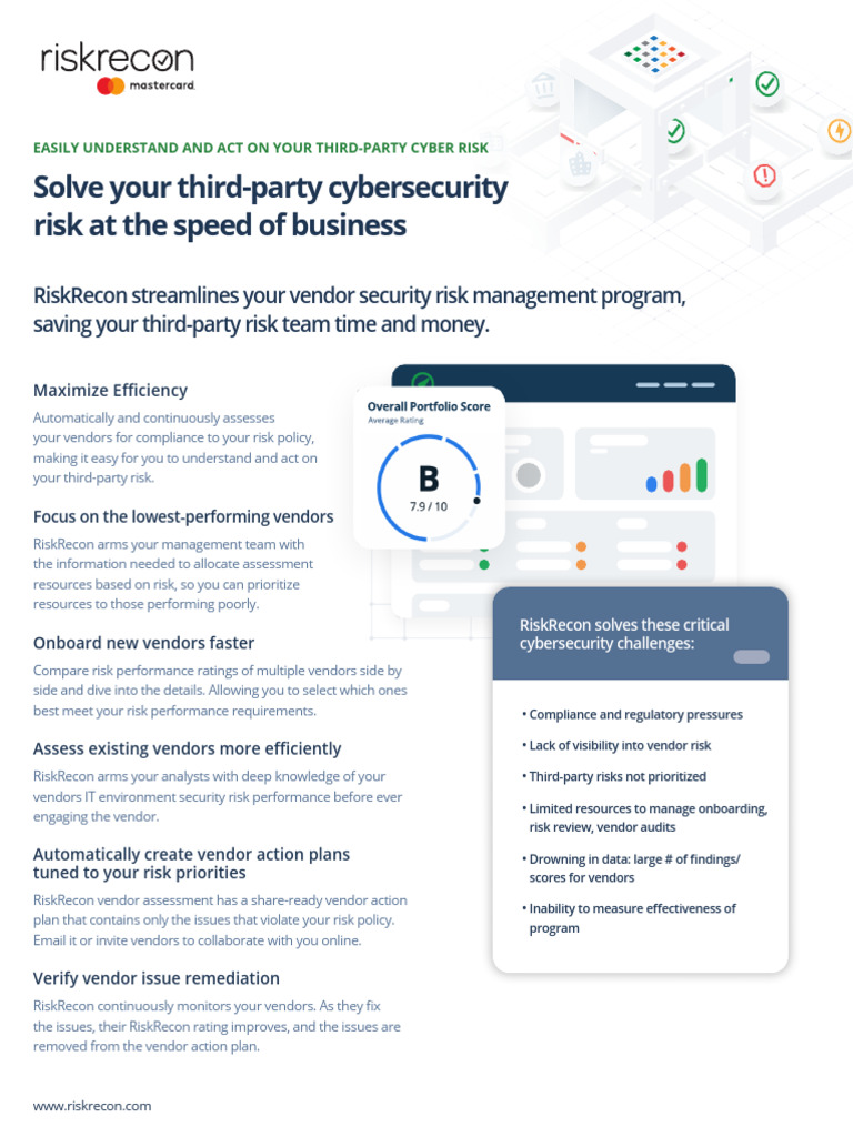 Master Card RiskRecon Data Sheet | PDF | Computer Security | Security