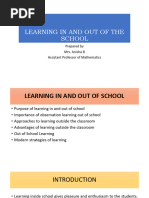 Learning in and Out of School