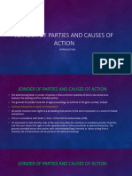 Class 6-Joinder of Parties and Causes of Action