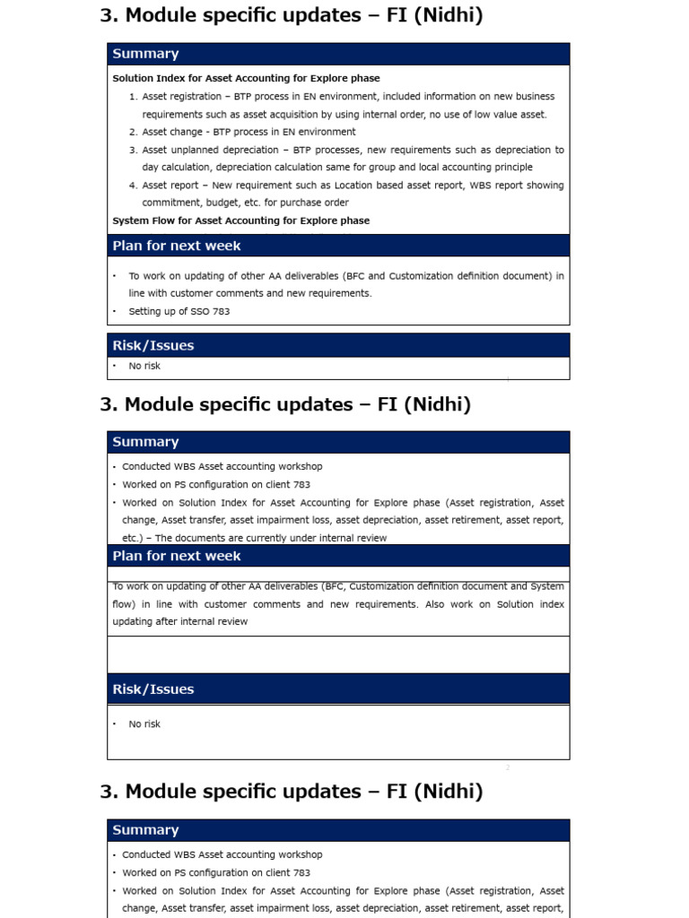 Asset Accounting Updates for Explore Phase | PDF | Depreciation | Economies