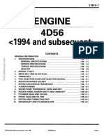 Mitsubishi 4D56 Diesel Engine Service Manual 1994