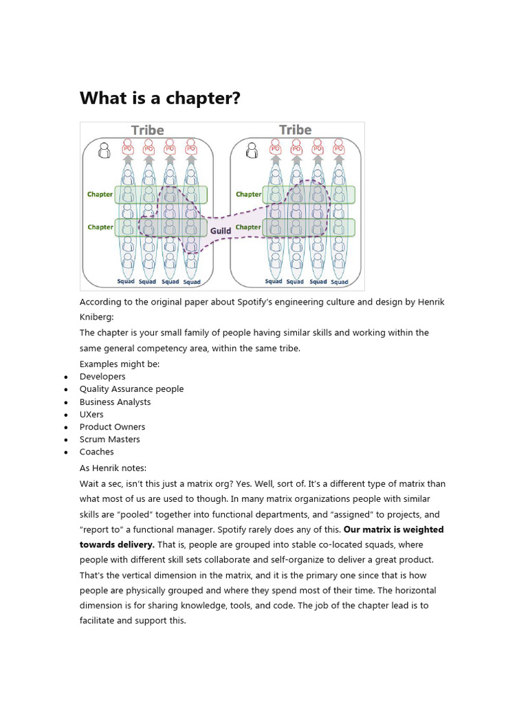 What Is A Chapter | Download Free PDF | Leadership | Scrum (Software ...