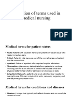 Definition of Terms Used in Medical Nursing