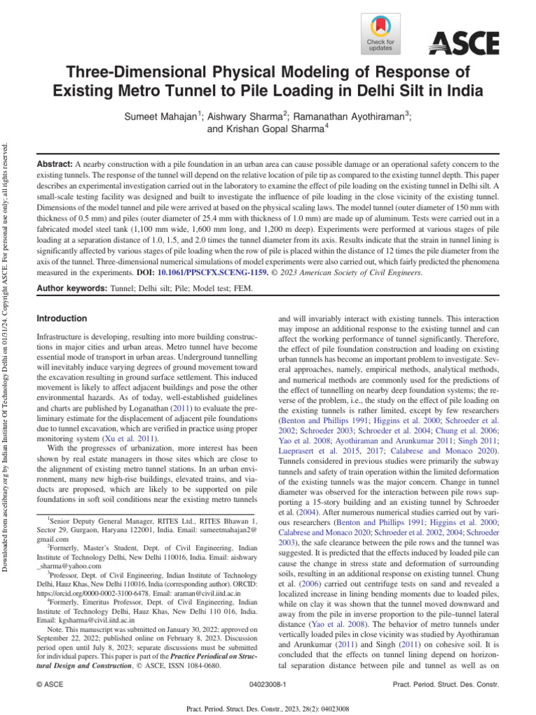 Mahajan Et Al 2023 Three Dimensional Physical Modeling of Response of ...