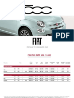 Pricelist FIAT 500 1 Januari 2023