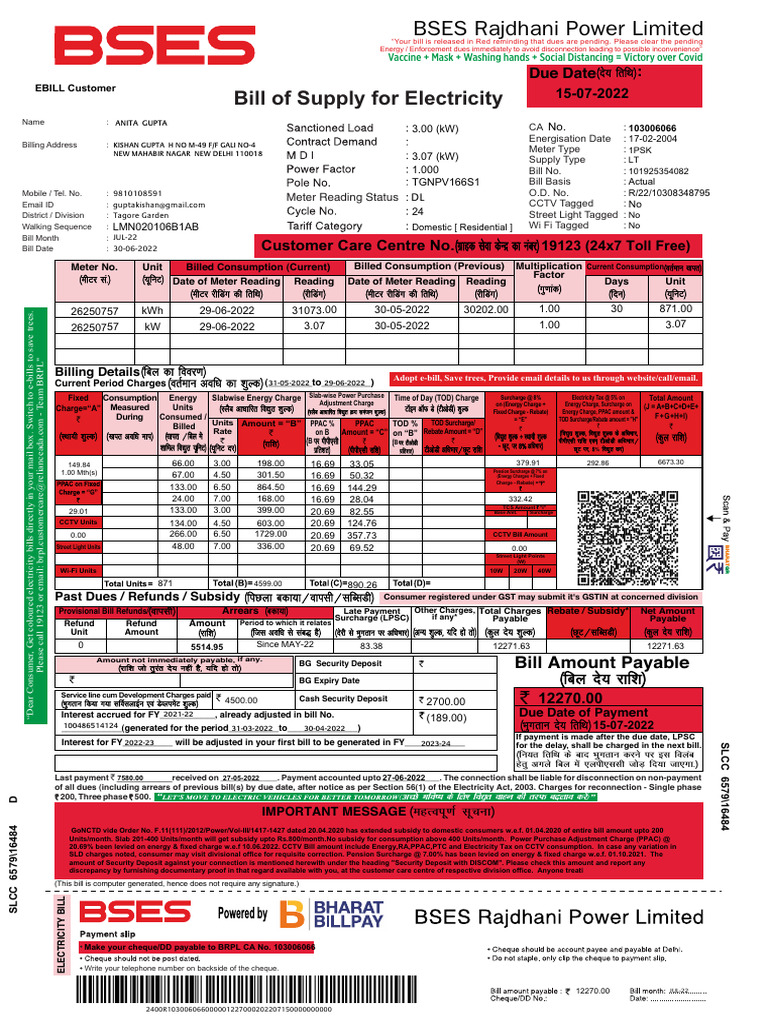 BSES Online Bill Payment Guide | PDF | Payments | Economies