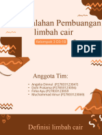 Permasalahan Pembuangan Limbah Cair: Kelompok 3 D3-1B