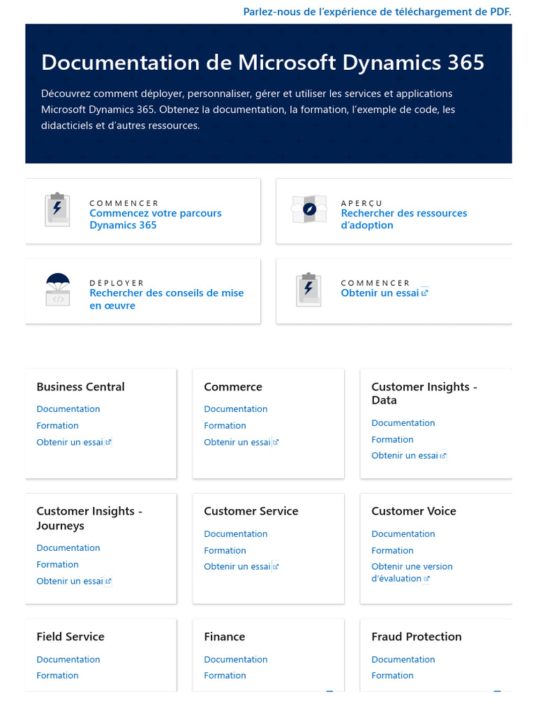 Documentation Dynamics 365 et Formation | PDF | Application | Microsoft