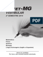 VESTIBULAR CEFET-MG 2º SEMESTRE 2014 - Matemática