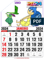 Calendário DIVERTIDAMENTE 2024