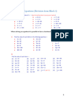 Practise Algebra Booklet