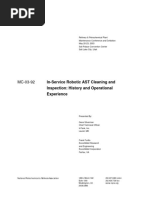 In-Service Robotic AST Cleaning and Inspection - History of Operational Experience