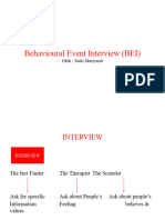 Behaviour Event Interview