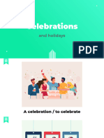 Celebrations Vocbulary