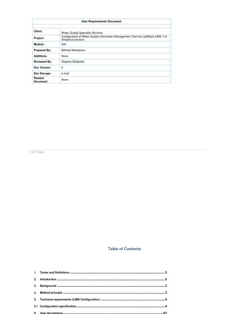 IMSS31-URD-TemplateQIMTIntoLabWareLIMS v2 20240124125901.110 X | PDF ...